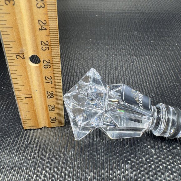 Miller Rogaska Decanter Stopper Clear Lead Crystal Slovenia New in Box Signed - Picture 3 of 13